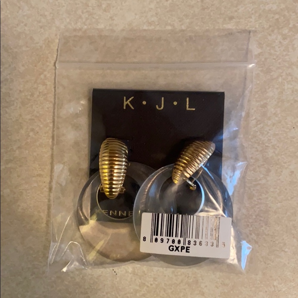 Brand New Kenneth Jay Lane Plated Resin Earrings!!